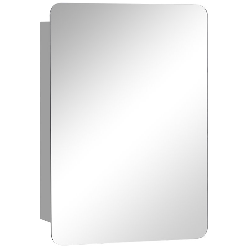 Wrought Studio Boolia 18'' W 26'' H Surface Mount Framed Medicine with Mirror 3 Fixed